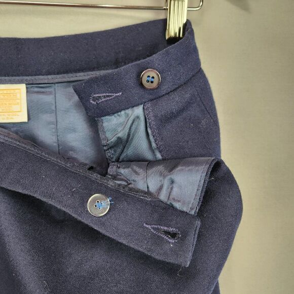 Vtg Pendleton Womens Navy Blue Pencil Skirt Waist 34 100% Wool Lined 80s - Picture 8 of 8